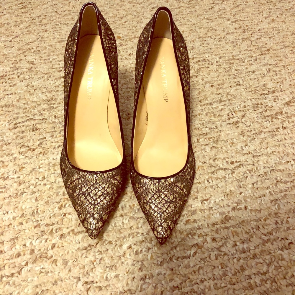 Ivanka Trump sparkly lace heels size 8.5